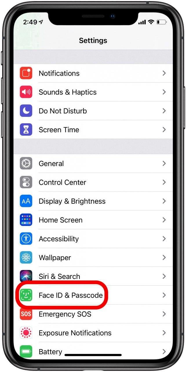 lock screen settings iphone