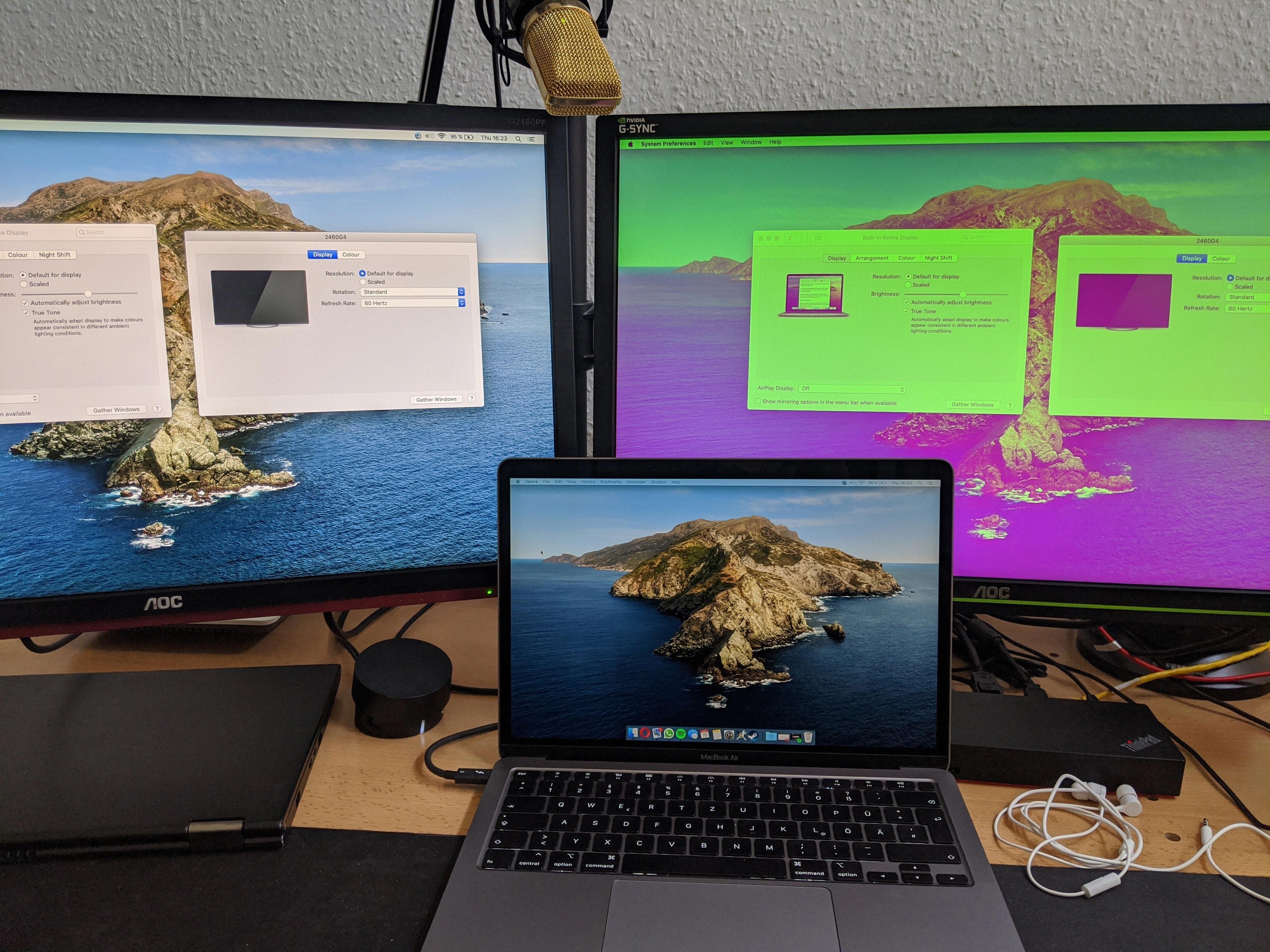 macbook air dual monitor