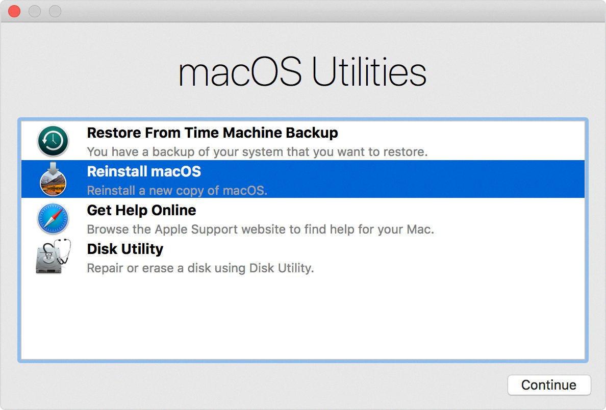 macos reinstall os
