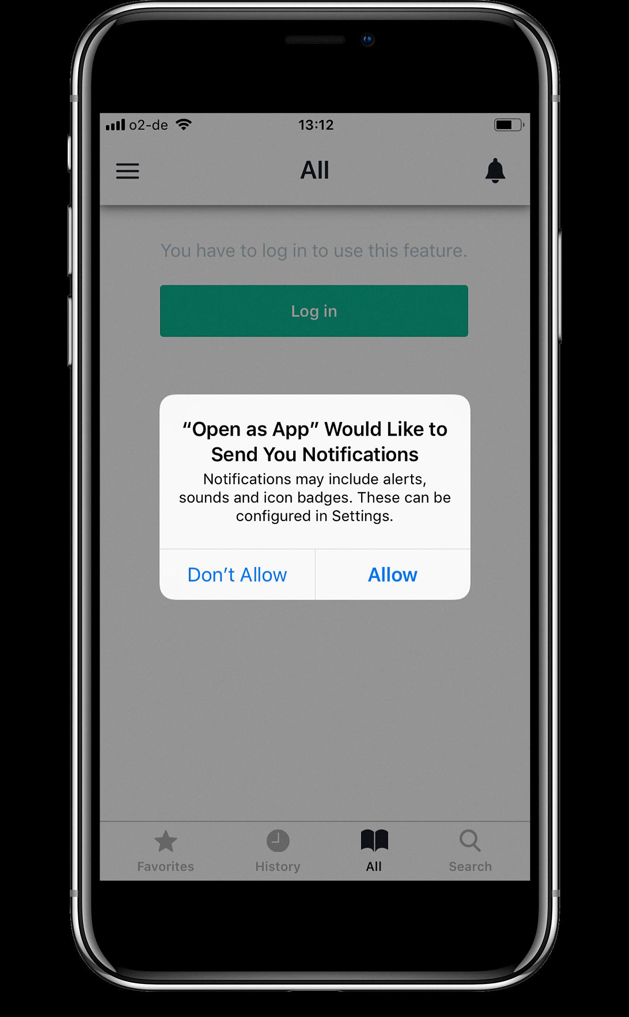 opening the app