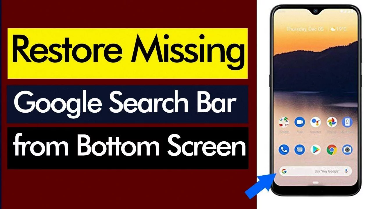 restore google search bar