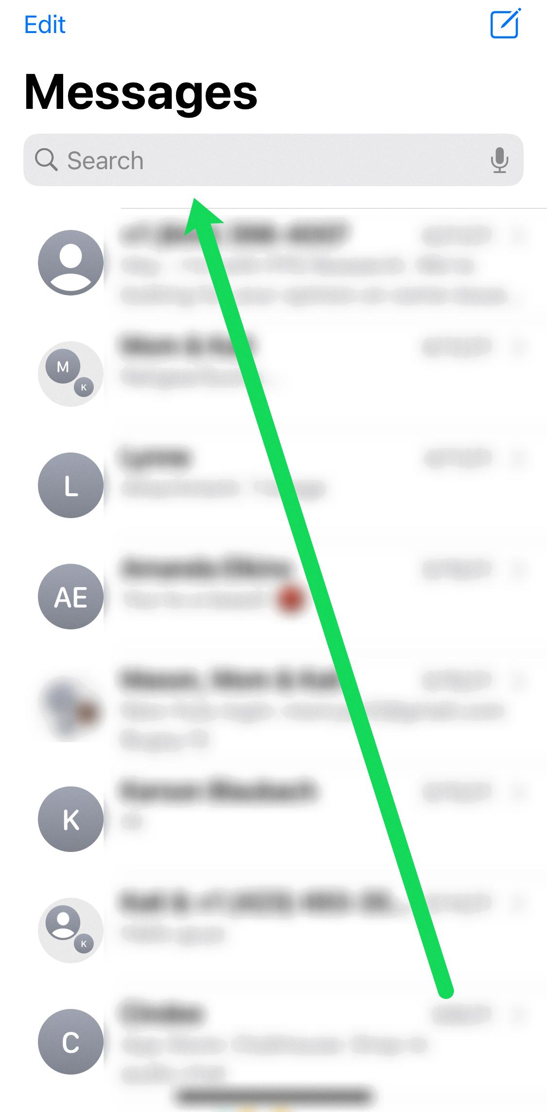 search texts iphone