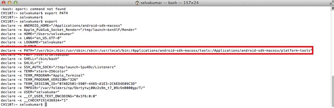 set environment variable mac