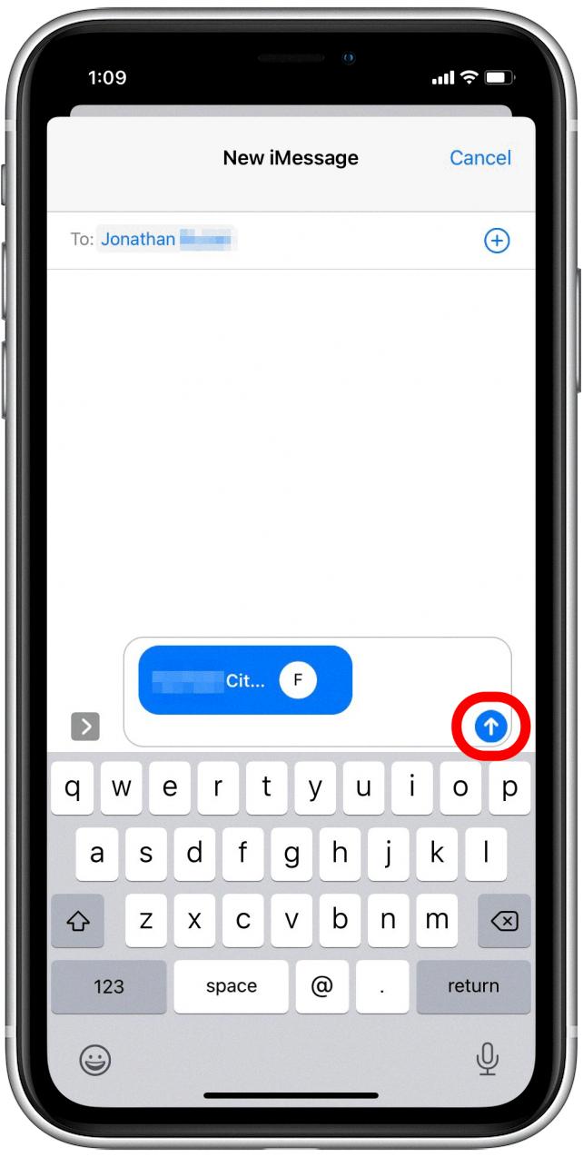 share contact iphone