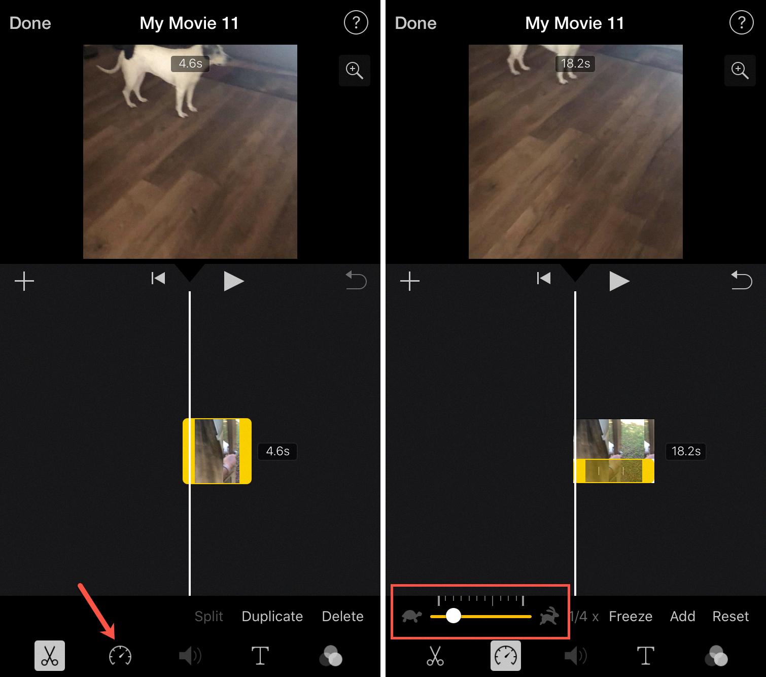 slow down video iphone
