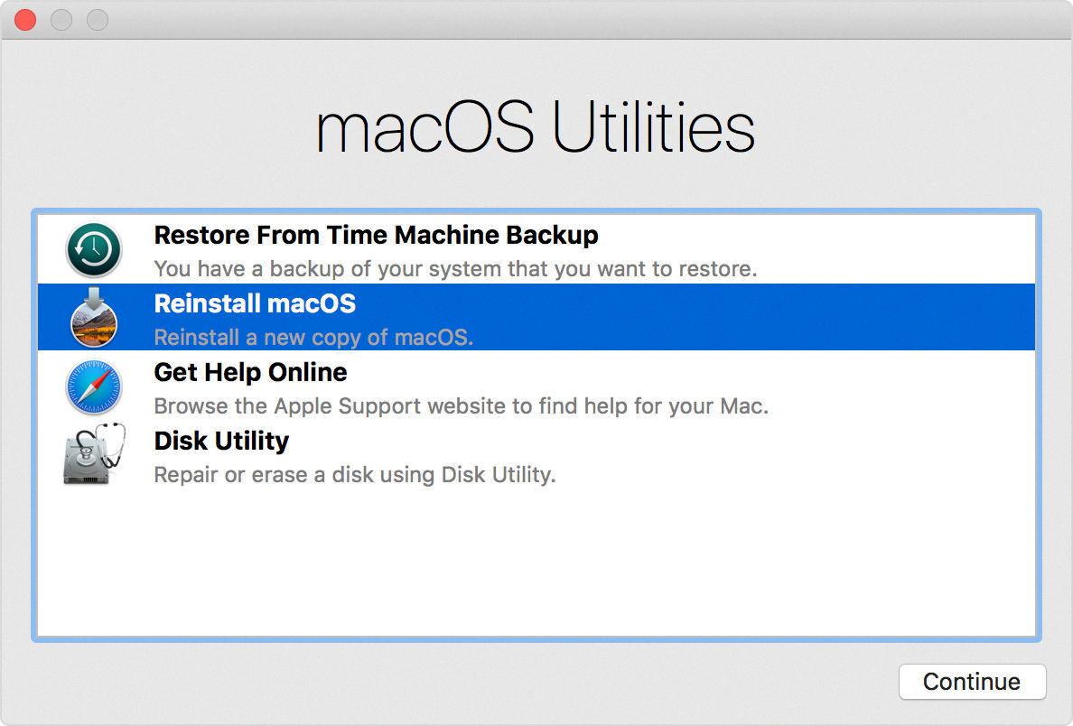system restore mac