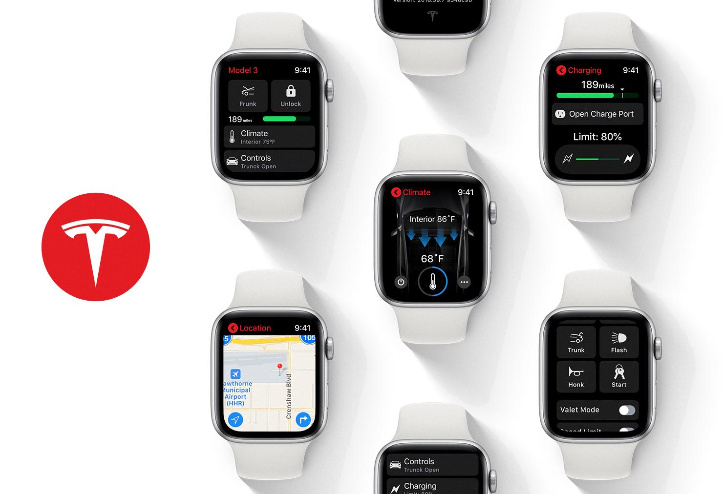 tesla apple watch