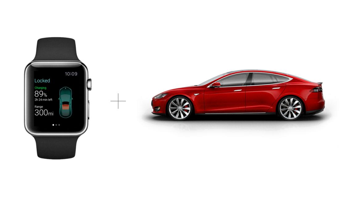 tesla apple watch