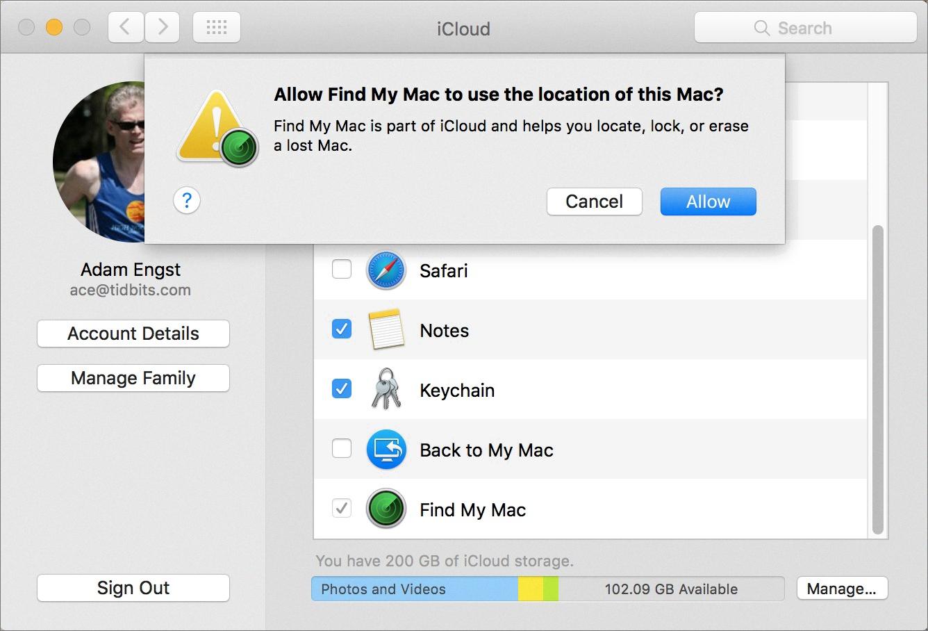 turn off find my mac