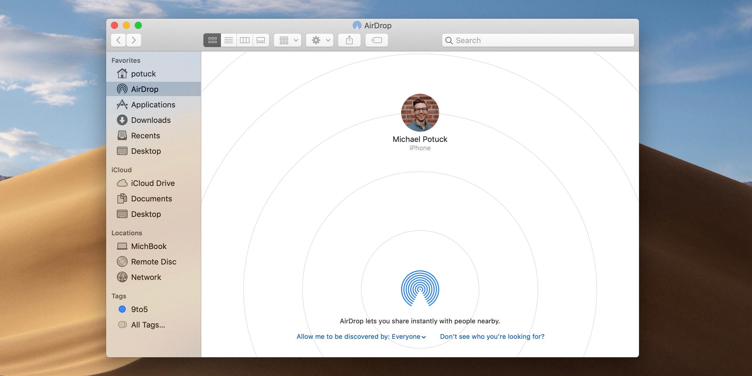turning airdrop on mac
