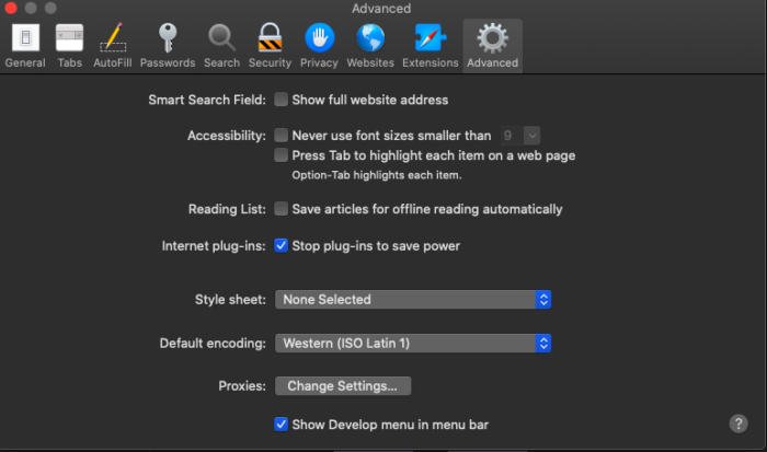 How to Adjust Your Compatibility Settings in Safari 1