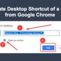 How to Easily Create a Desktop Bookmark with Google Chrome 12