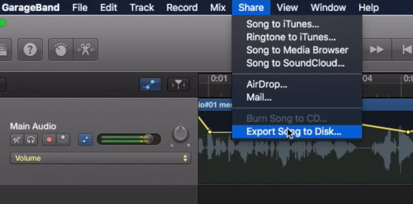 How to Export Music from Garageband with High-Quality Audio 1