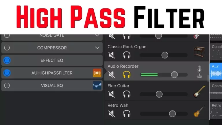 How to Use High Pass Filter in GarageBand 19