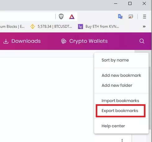 How To Save Bookmarks In Brave 1