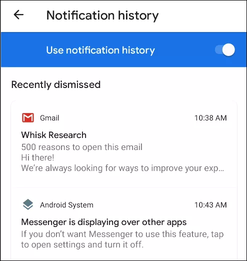 How to Check Your Notification History 11