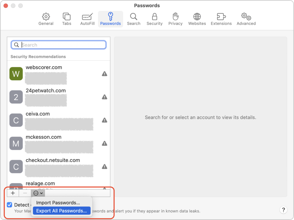 How to Export Apple Passwords to Csv 1