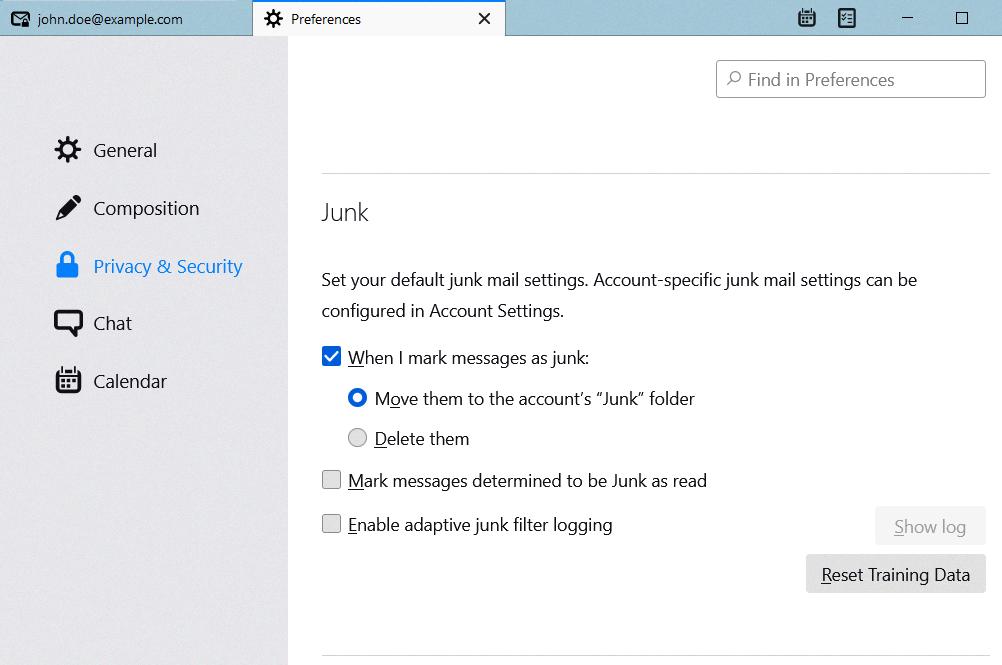 accidentally marked all emails as junk