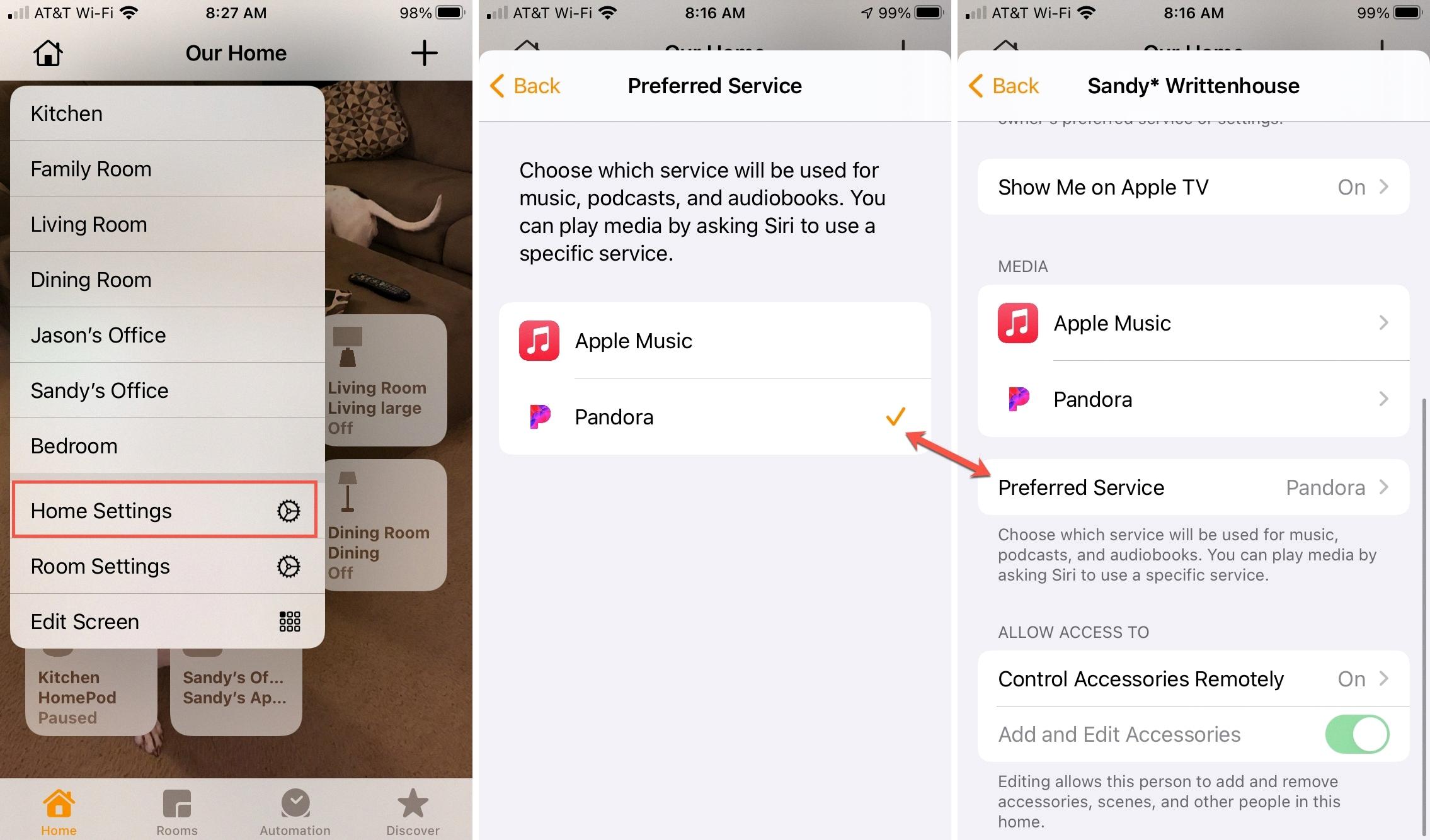 add pandora to apple home