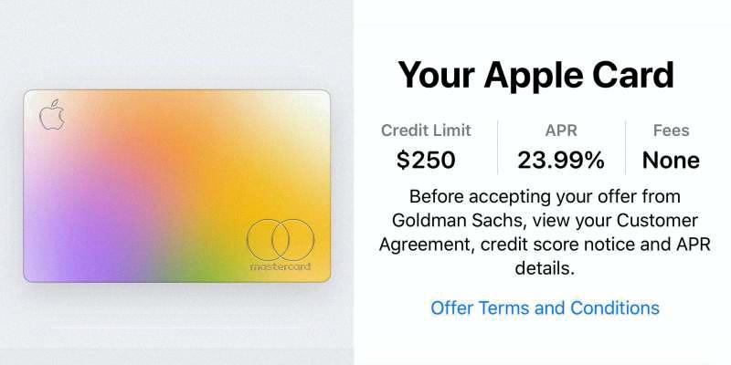apple card $250 credit limit