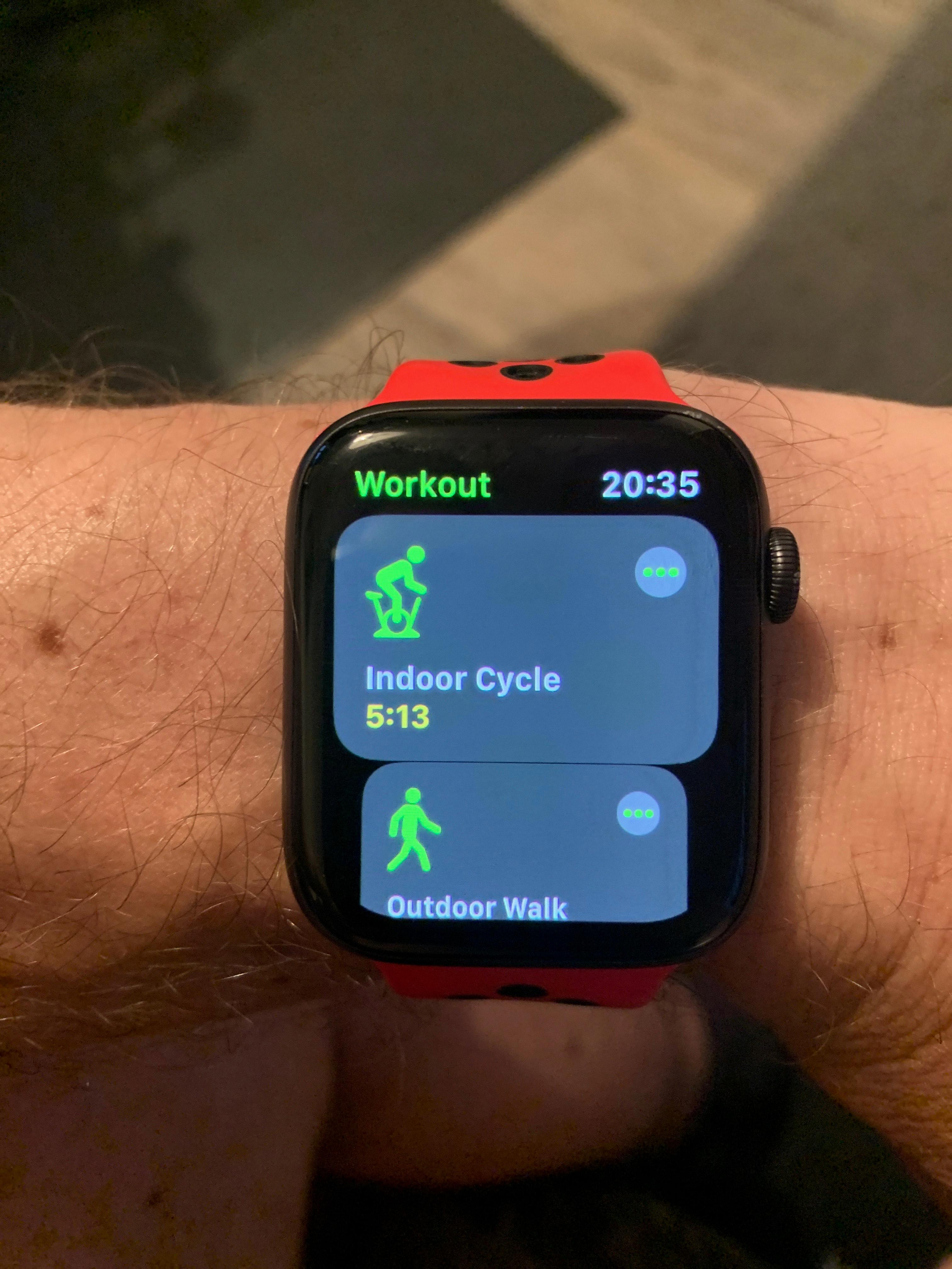 spin bike apple watch