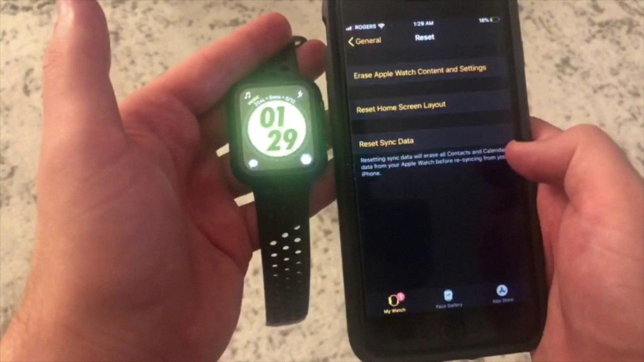 apple watch reset sync data