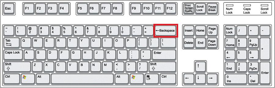 backspace on mac