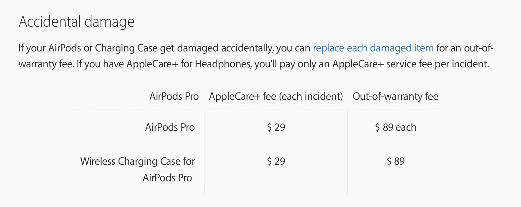 check warranty on airpods