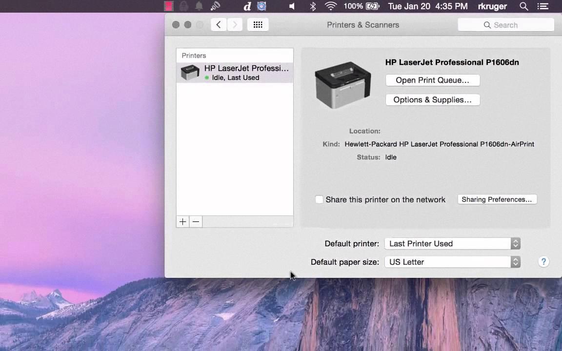 connect imac to hp printer wireless