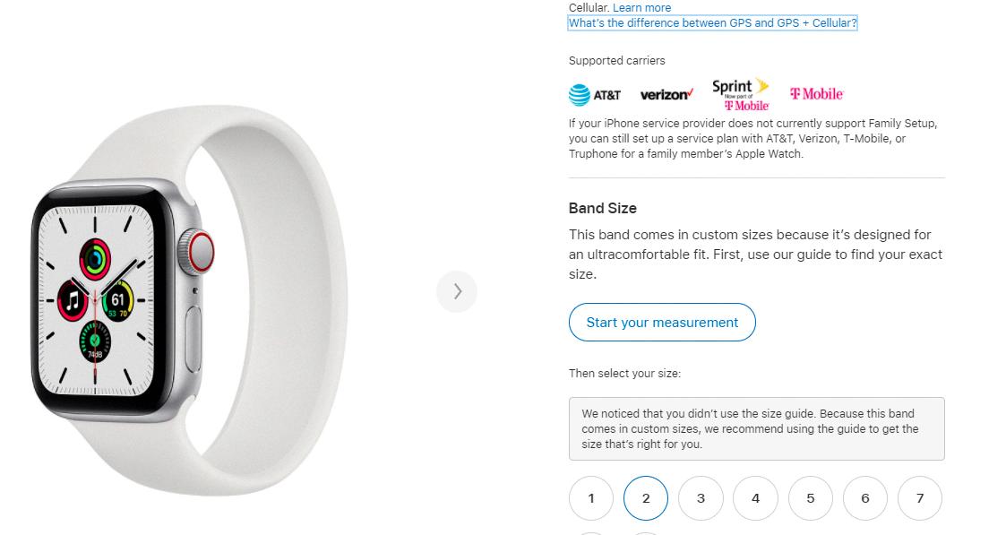does carrier matter for apple watch