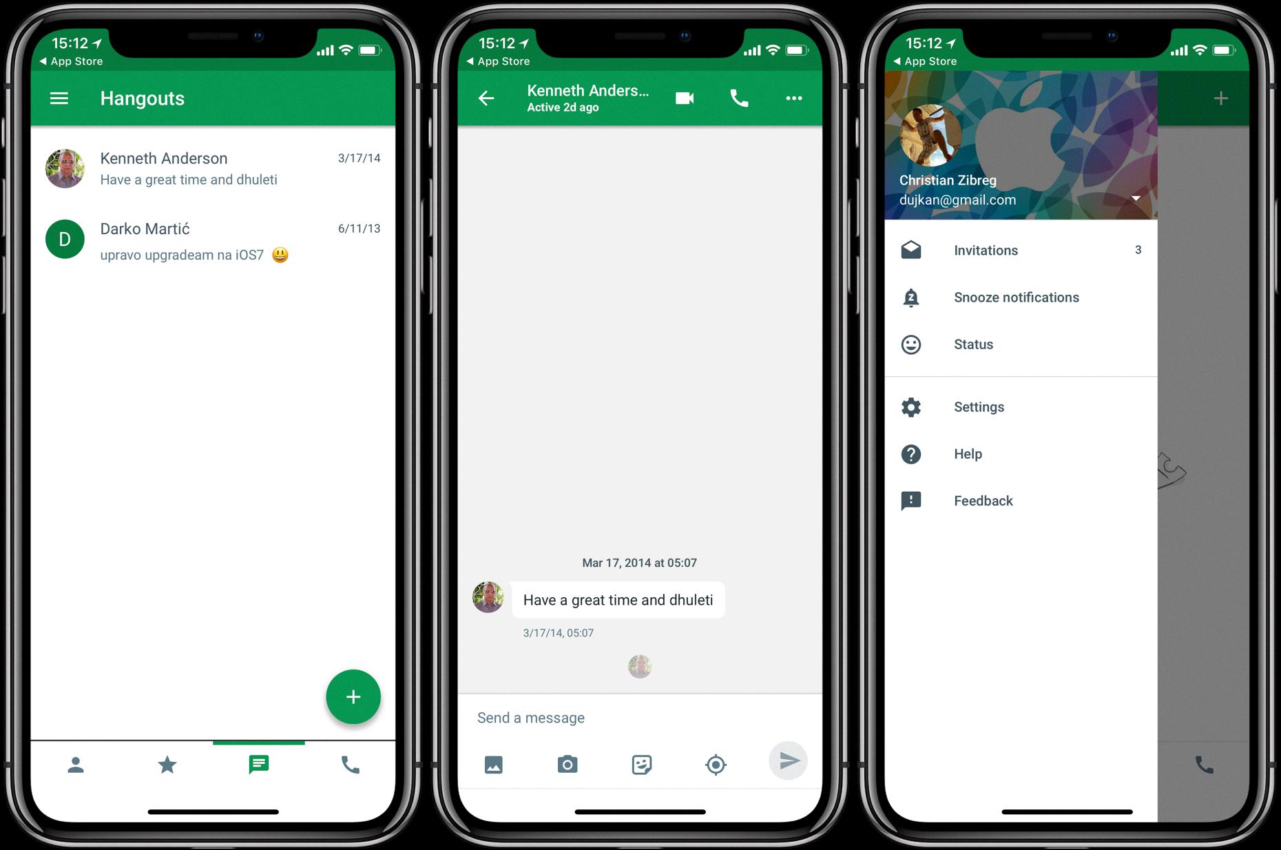 download hangout for iphone