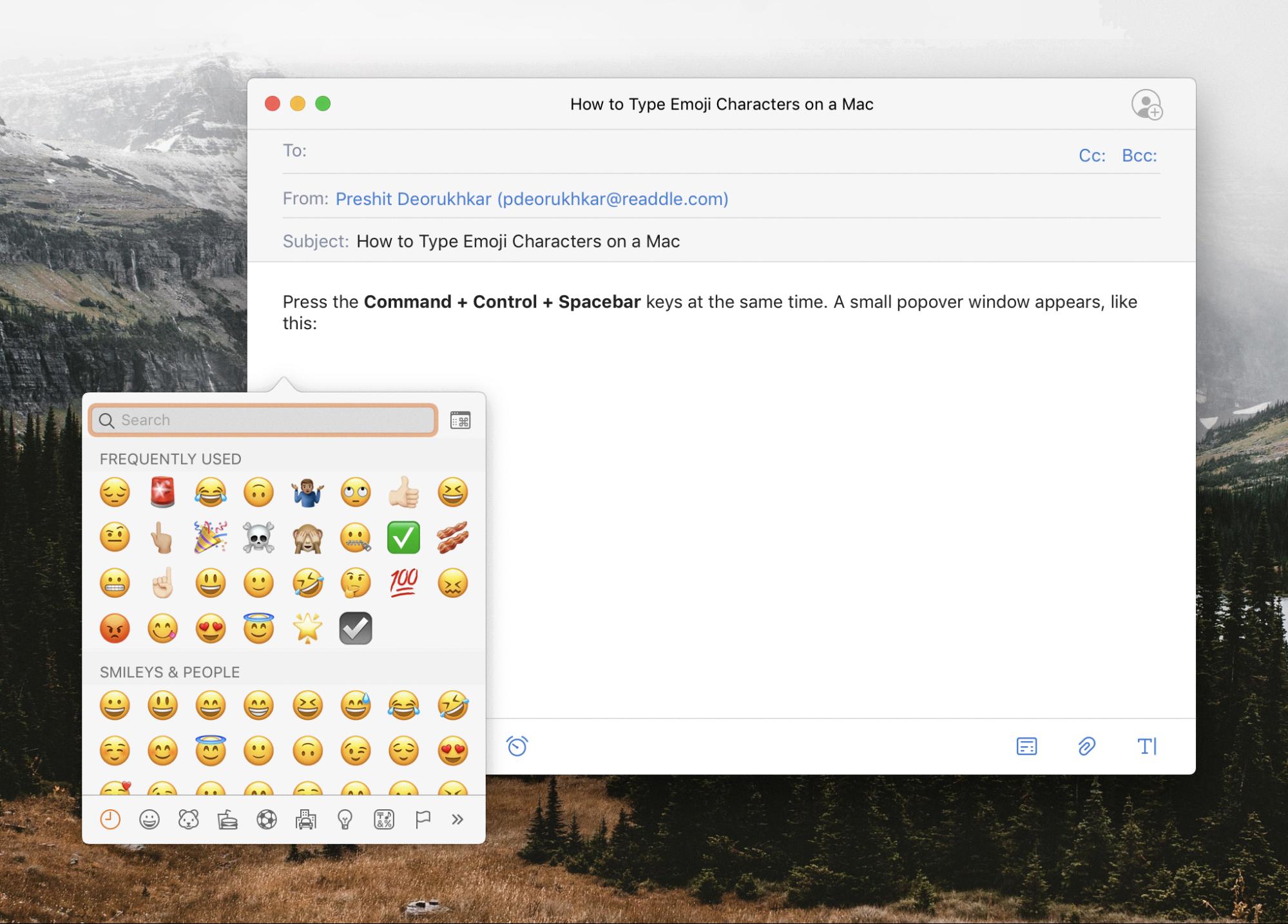 emojis on touch bar