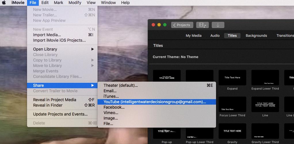 export imovie project from iphone to mac