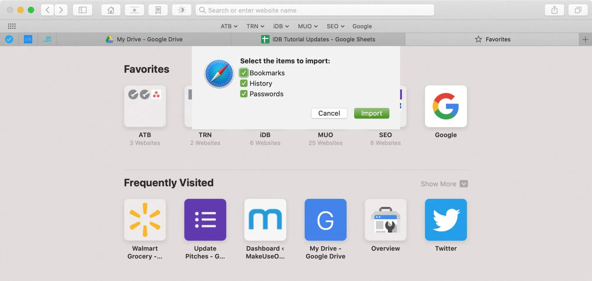 export safari bookmarks to google chrome