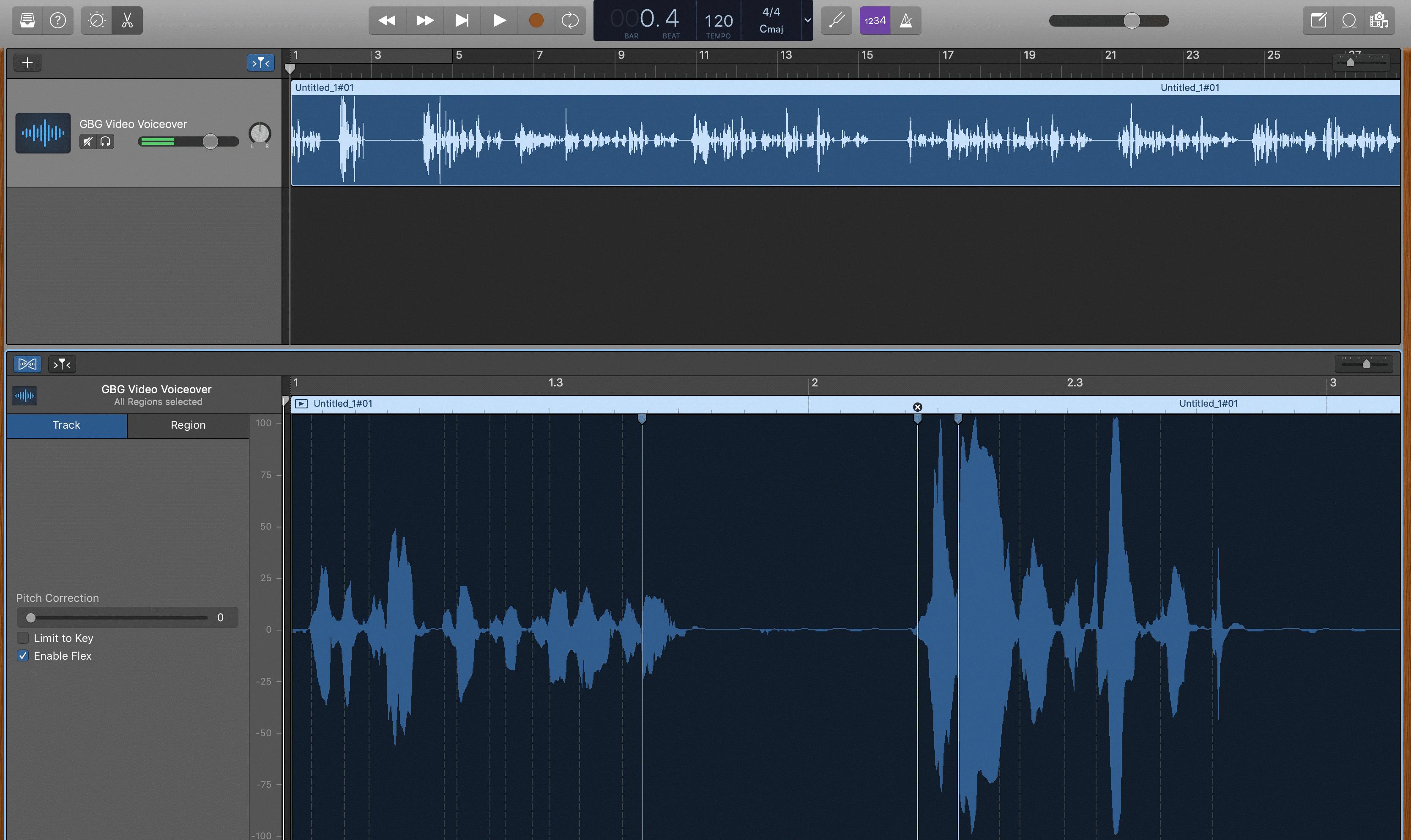 garageband transcribe music