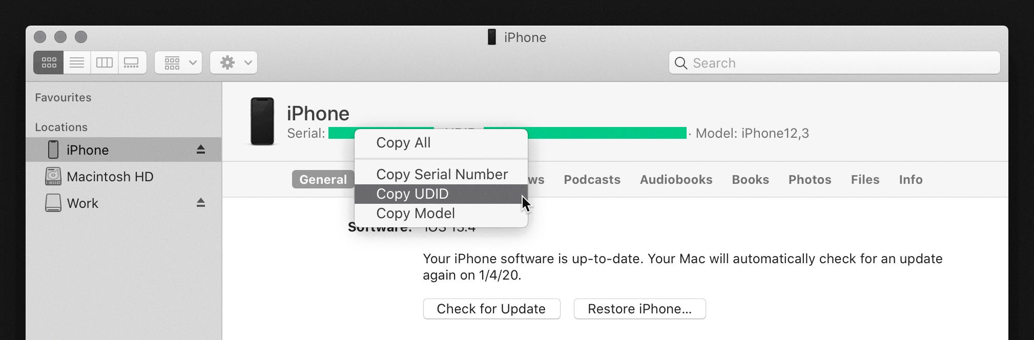 get udid iphone without itunes
