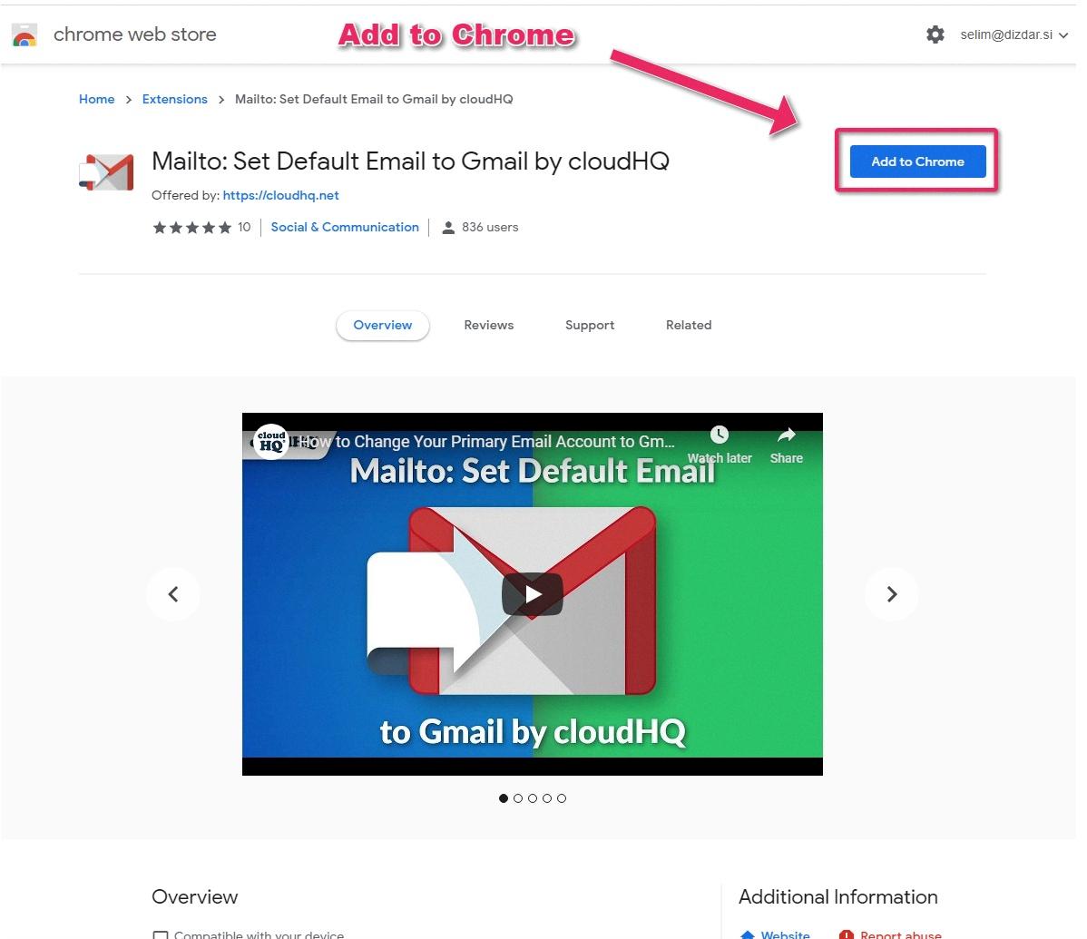 google mailto extension safari
