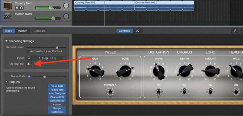 how to add audio in garageband