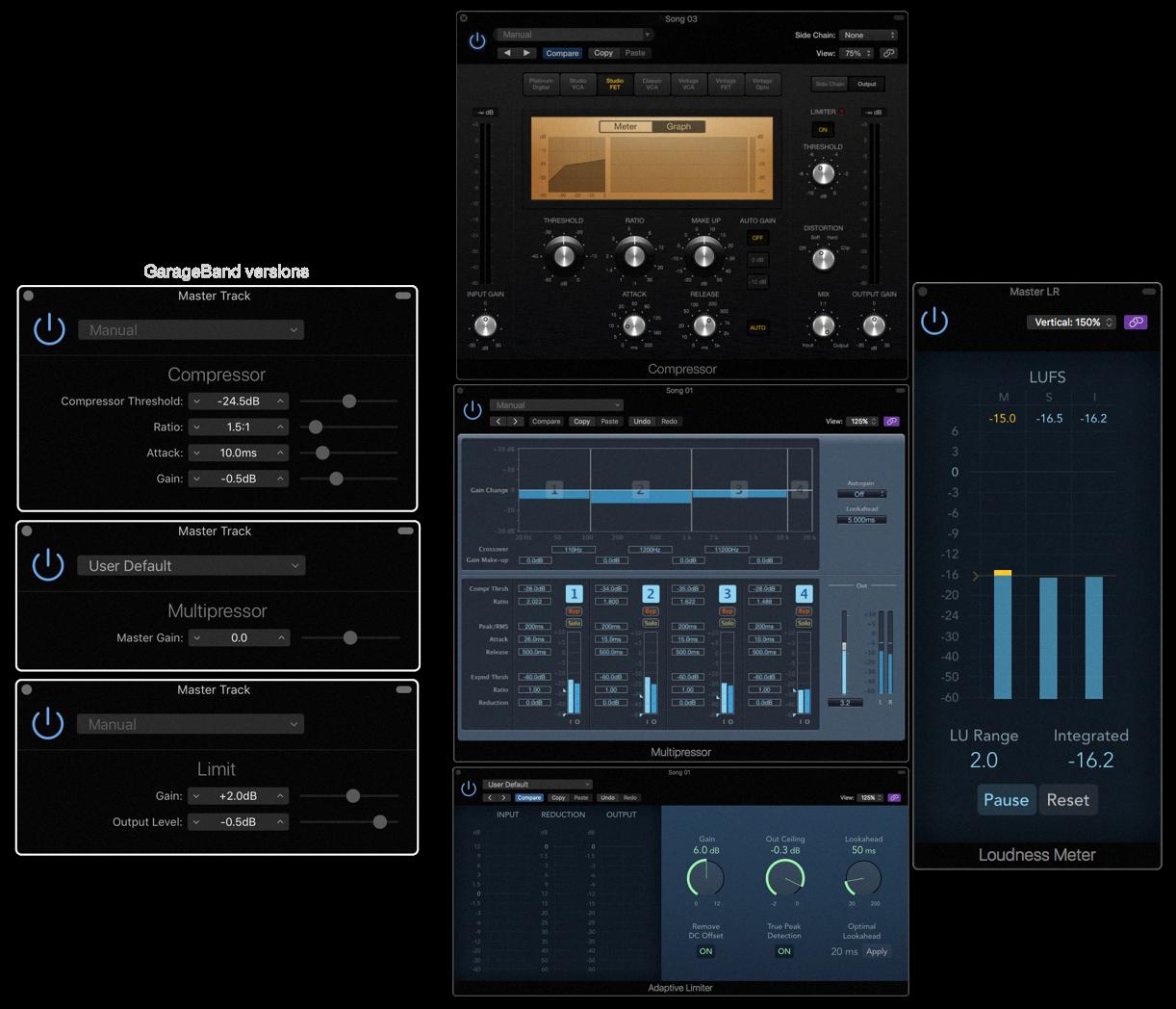 how to add master track in garageband
