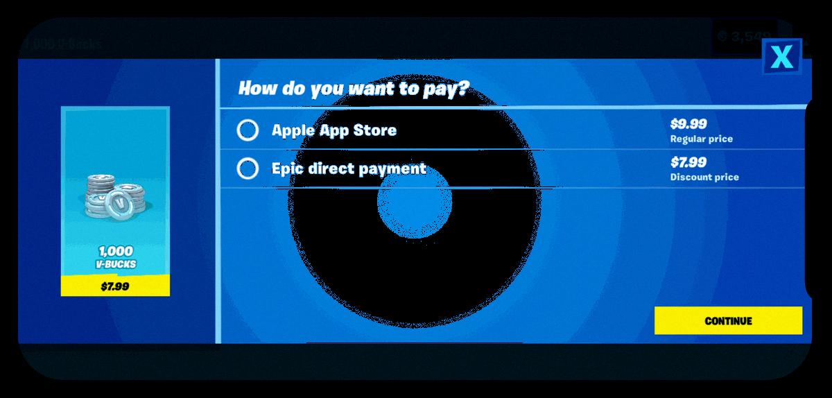how to buy vbucks with apple pay