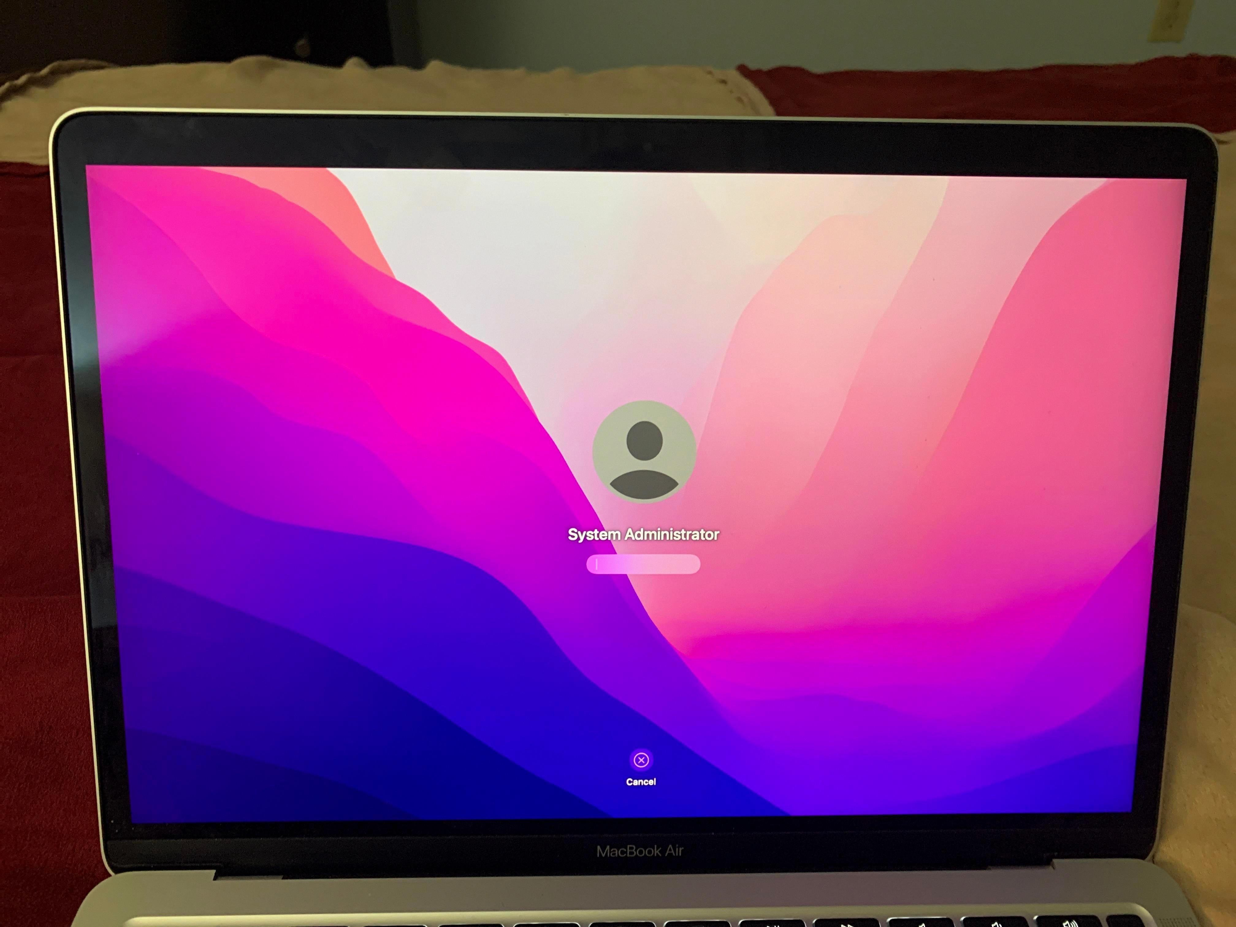 how to bypass administrator password on macbook air