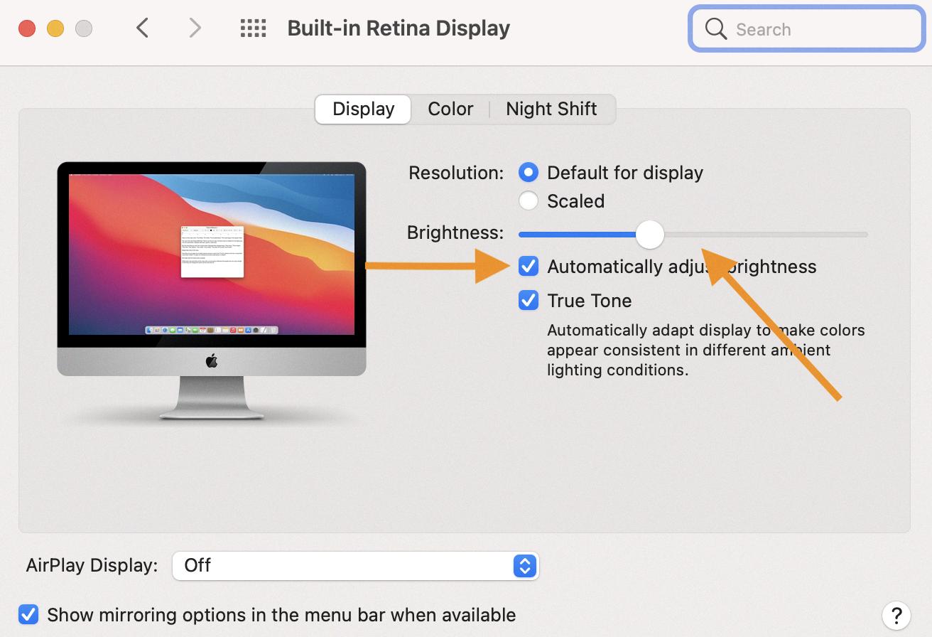 how to change dim time on mac