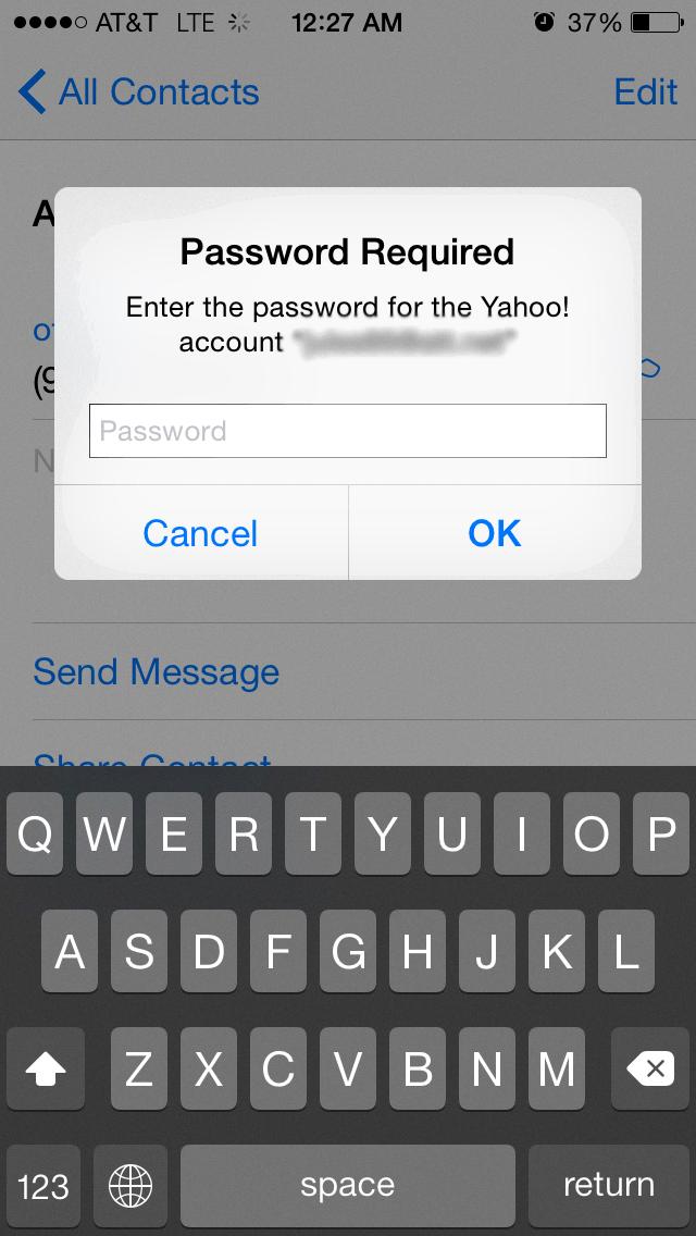 how to change yahoo email password on iphone