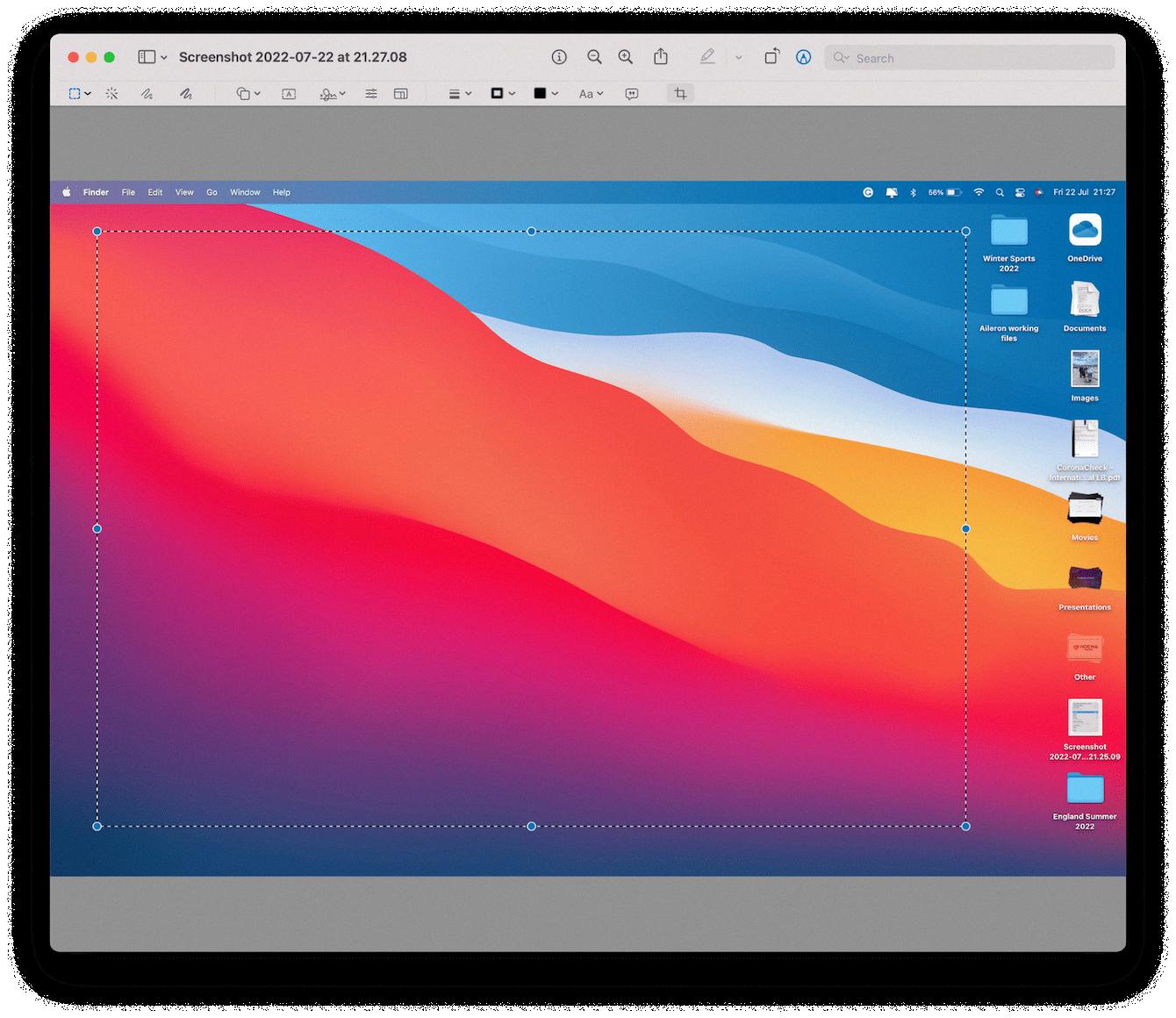 how to crop screenshot on mac