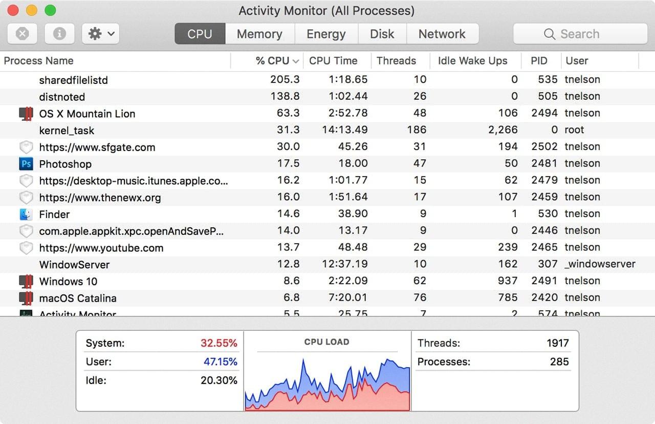how to decrease cpu usage mac
