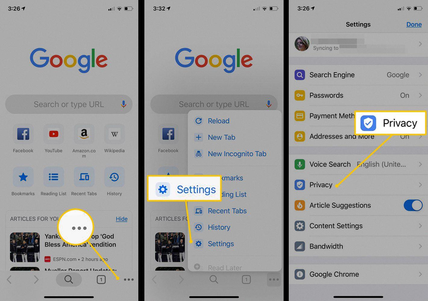 how to enable cookies on iphone chrome