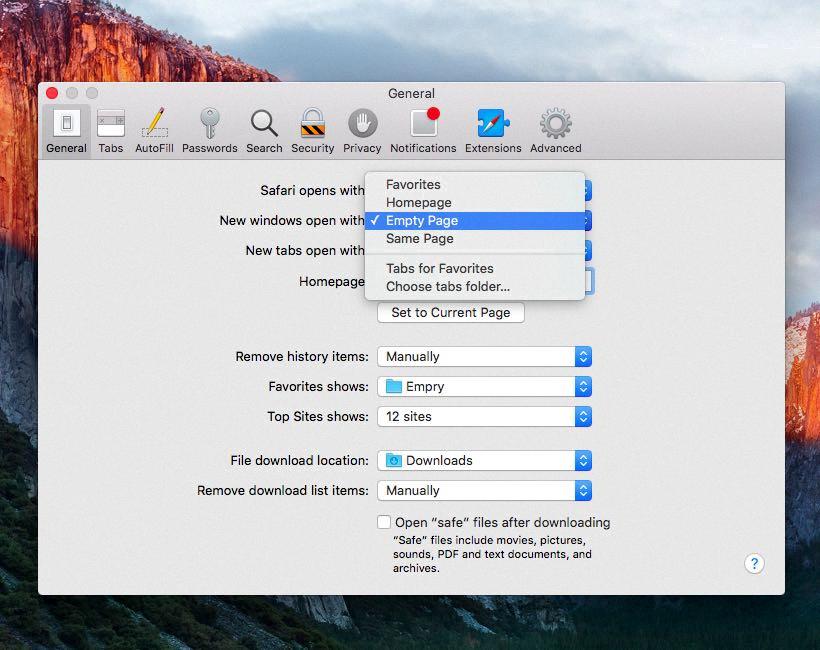 how to get rid of top sites on safari
