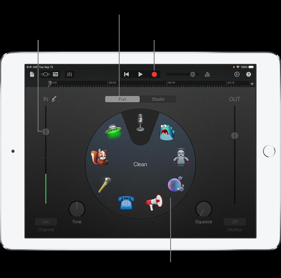 how to hear your voice through headphones in garageband