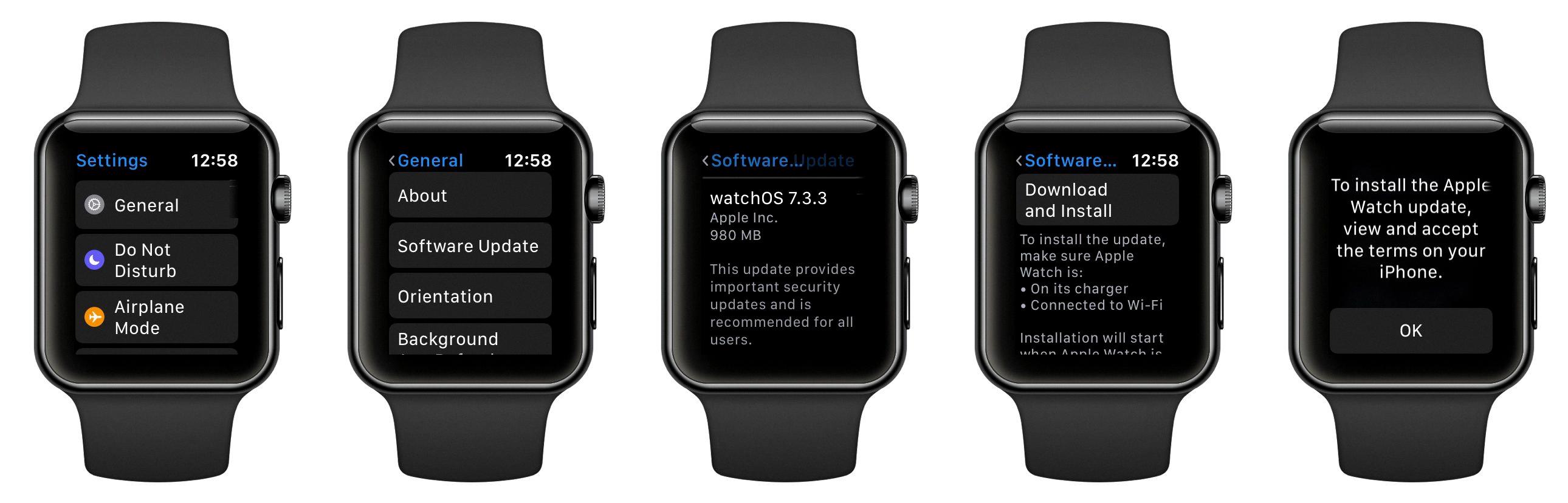how to make apple watch update faster