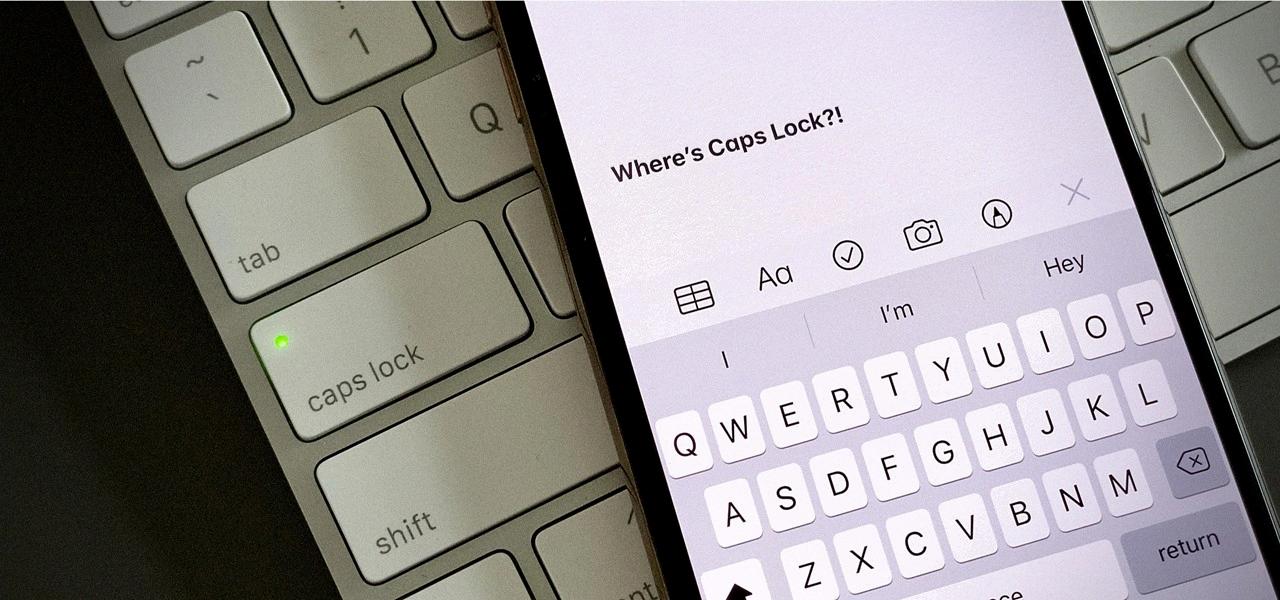 how to make caps lock stay on iphone
